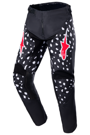 Pantaloni Motocross Alpinestars Racer North Tineret negru/roșu neon 23