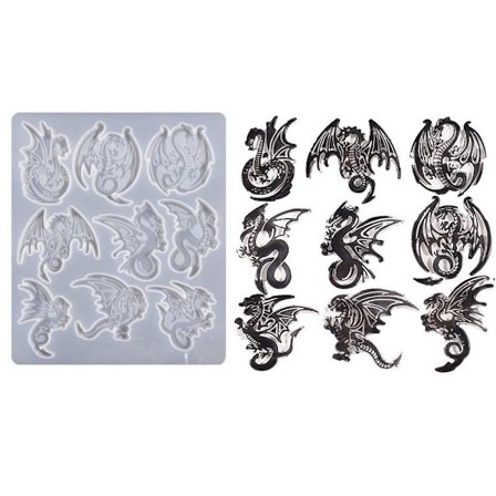 Dragon Silikonform Form Nyckelring 01 01