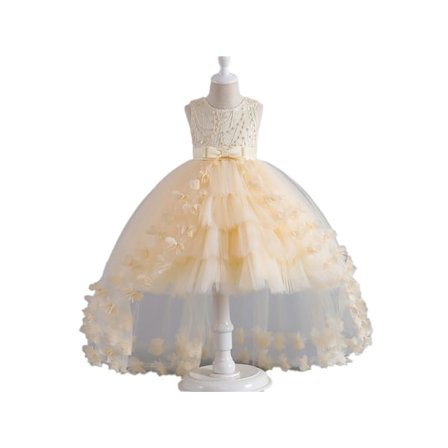 Tyttöjen Kukallinen Mekko Lapsille Elegantti Juhlamekko Hihaton Tutu-Mekko
