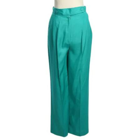 Dior Vintage, Pre-owned Fabric bottoms Groen, Dames, Maat:L