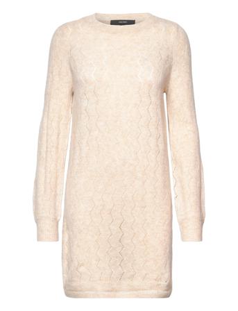 Vmyen Ls O-Neck Dress Ga Low Cream Vero Moda