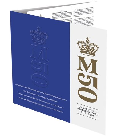 Grønland 2022 - Dronning Margrethes 50-års Regeringsjubilæum - Postfrisk souvenirmappe