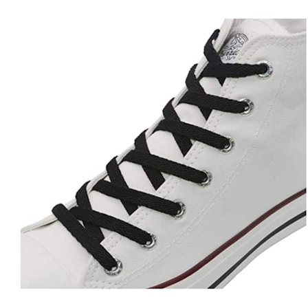 *Lave og mellomstore skolisser, flate joggesko, egnet for sportssko, sportsskolisser (hvit 0,8m 1 par)*