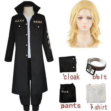 Anime Tokyo Revengers Sano Manjiro Cosplay Kostume Unisex Tokyo Manji Gang Mikey Jakke Kappe Bukser Halloween Fest Sano uniform 2 XXXL