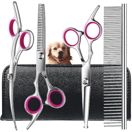 Hundesaks Sæt Med Sikker Rund Spids, Professionelle Hundesaks I Rustfrit Stål Til Langt Og Kort Hår