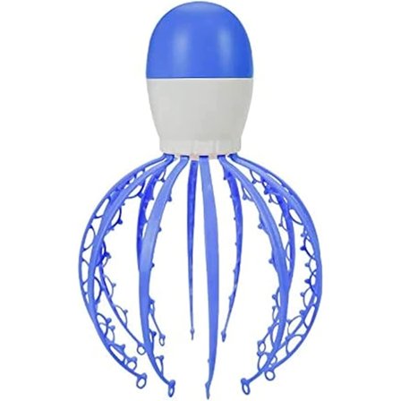 Bärbar huvudmassageapparat 84 knådningsnoder 360° elektrisk huvudmassageapparat 12 fingrar huvudkliare