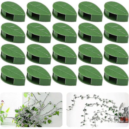 50 stk. Planteklatring Vægmonteringsklemmer, usynlige selvklæbende hængende planteranker klemmer kompatible med trådfiksering 100 stk.