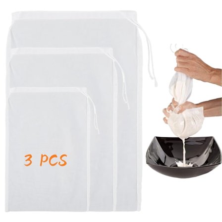 Akvarium Media Bag, Flerbruks Sil med Materialer av Høy Kvalitet, Finmasket Silpose for Effektiv Filtrering, Gjenbrukbar og Vaskbar for