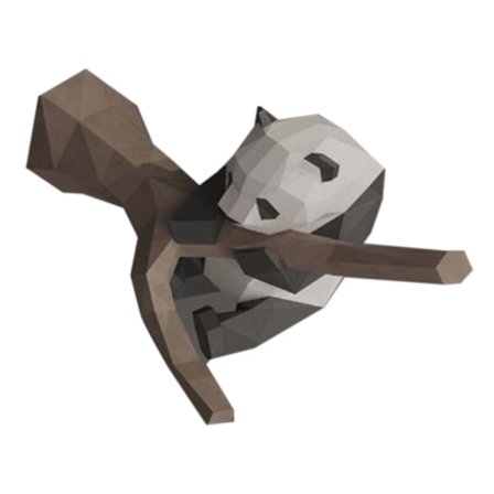 3D-type pandadyr papirmodell leketøy hjemmedekor DIY papirhåndverk modellfest veggdekorasjon A