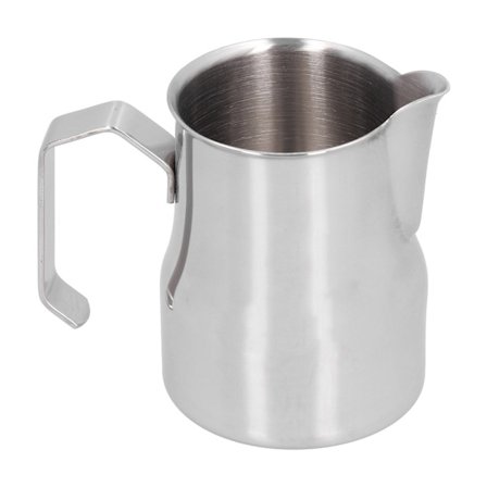 Melkeskummende kanne 304 Rustfritt Stål Melkekanne Kaffeskumming Kanne Latte Art Kanne for å lage kaffe Sølv 500 ml