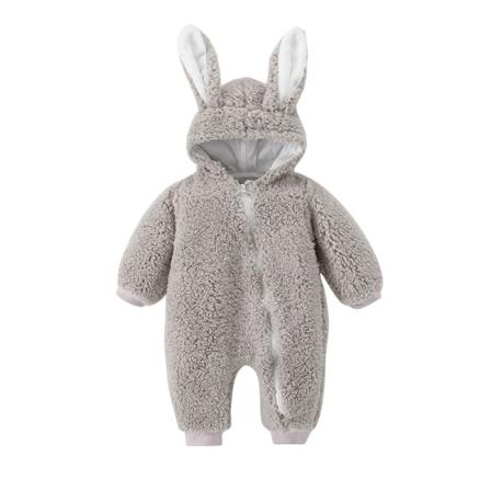 Infant Thicken Fleece Romper Långärmad Vinter Ytterkläder Outfits