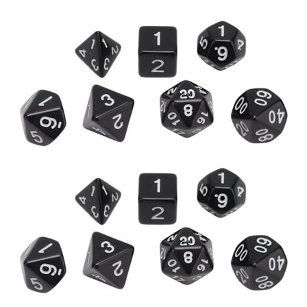 14 kpl Monitahkoiset Nopat Valkoiset Numerot Digitaalinen Pöytäpeli Koulutusnoppasarja