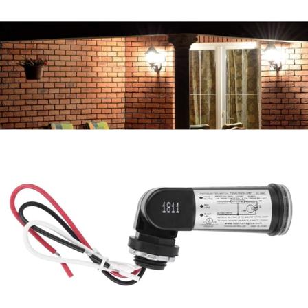 Fotocell Ljussensor Utomhus rörelseomkopplare Hard Wired Photo Cell 50 60Hz Ljussensorkontroll Automatiska väggljusomkopplare för belysning