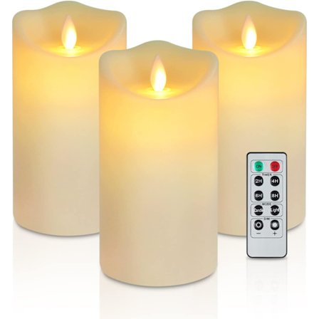 6 tum x 3 tum flimmerande batteridrivna flamlösa ljus