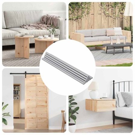 Gängstång Vidaxl Gängad 12 st Silver 6 x 170 mm Stål