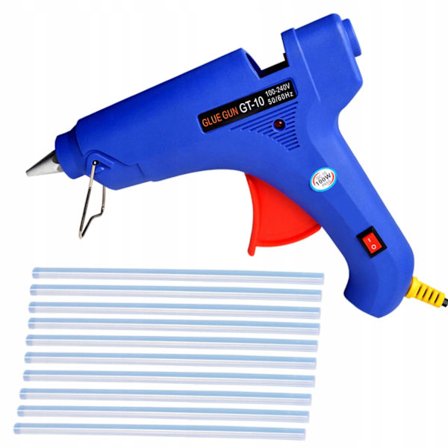 Limspistol 100W med Av/På-Bryter – Startsett med 10 Limstaver | 11x300mm | Rask Oppvarming