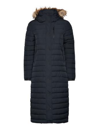 Fuji Hooded Longline Puffer Fôret Kåpe Marineblå Superdry*Betinget Tilbud