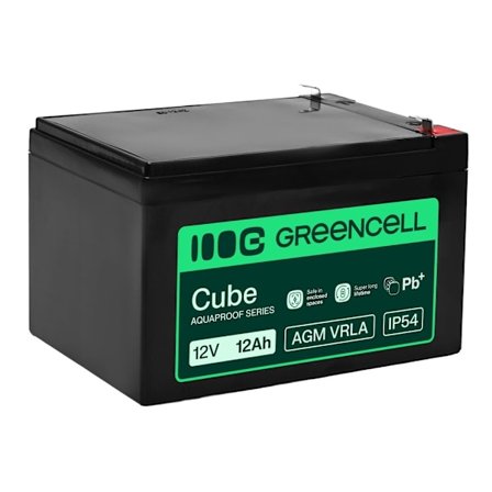 Green Cell AGM VRLA 12V 12Ah maintenance-free battery (151x98.5x95mm)