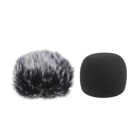 Furry Windscreen Muff Cover Skumfilter Mikrofon Vindtätt cover för Zoom H1 Recorder Mic Reservdelar