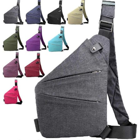 Harmaa turvalaukku naisille, 12L, vettähylkivä [HK]