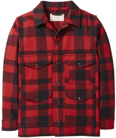 Filson M's Mackinaw Cruiser Red/Black Plaid