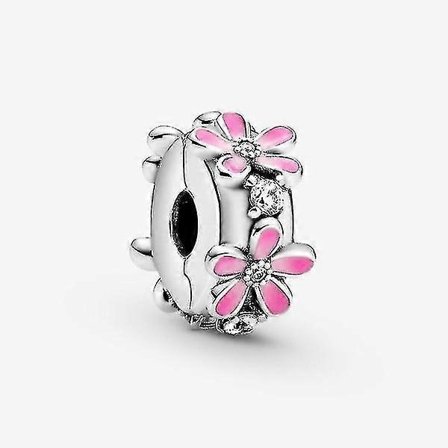 Äkta Pandora S925 Herr & Dam Sterling Silver Rosa Tusensköna Clip Berlock