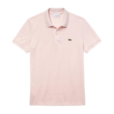 Lacoste, Short Sleeved Ribbed Collar Shirt Roze, Dames, Maat:L