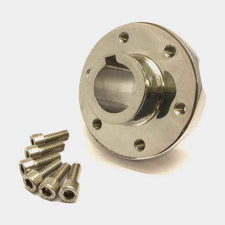 Ohjauspyörän napa Lewmar, taittuva, sopii Lewmarin Folding-ohjauspyörään Ø25 mm akselilla (suora)