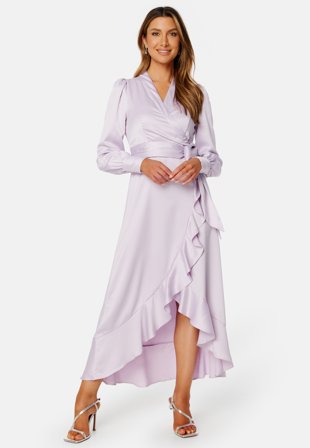 VERO MODA Celine LS Wrap Dress Lavender Fog Klær