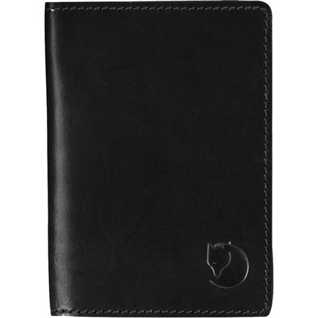 Fjällräven Leather Passport Cover in Black