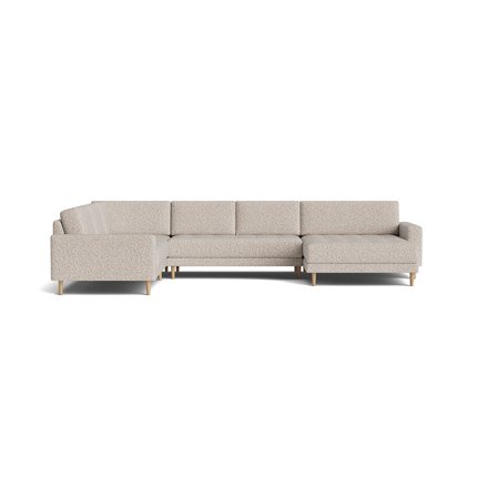 Mondo U-Form Sofa, wendbar, einfarbig Puente Hell Greige, modernes Design, hoher Sitzkomfort, bequeme Polsterung, flexibel aufstellbar, 83cm