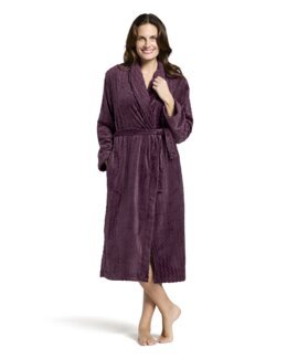 Morgenkåpe Aubergine - L - Damella