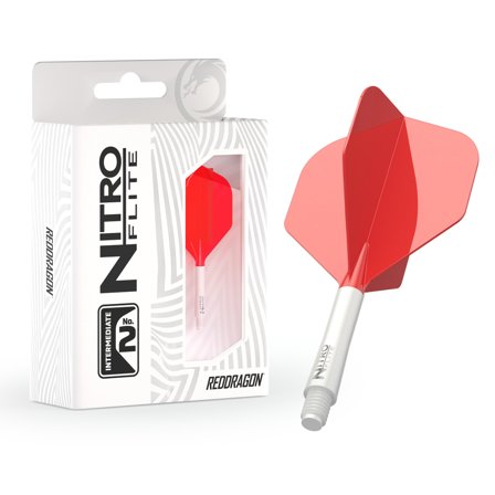 Nitro Flite - Integrated Flight and Shaft White & Red