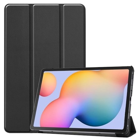 Tri-fold läderfodral för Samsung Galaxy Tab S6 Lite - Svart