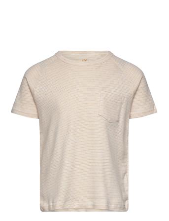 Striped T-Shirt With Pocket Beige Copenhagen Colors