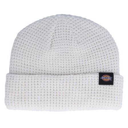 Dickies - Vit cuff Beanie - Woodworth Waffle Ecru White Cuff @ Hatstore