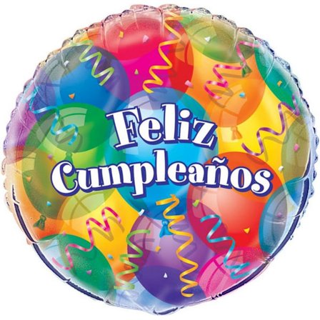 Unique Party Feliz Cumpleaños Ballong One Size Flerfärgad