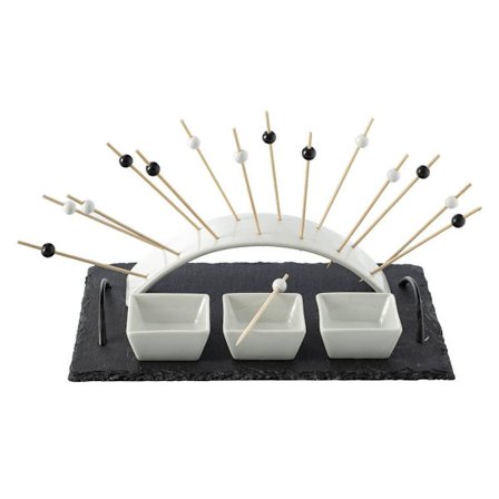 Serveringssæt - snacks og lette retter - 5 dele