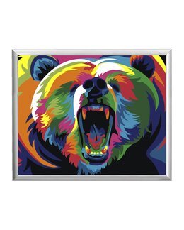 Paint By Numbers Regnbuebjørn - WizardiArt