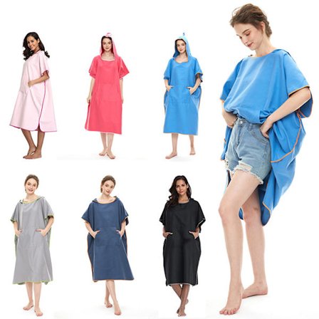 Mikrofiber Quick Dry Hooded Badhandduk Morgonrock