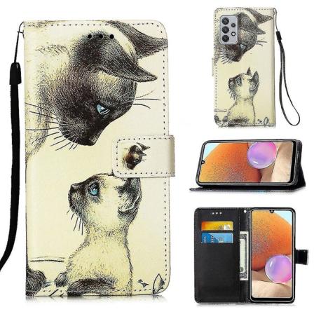 Samsung Galaxy A32 5G matkapuhelimen nahkainen cover