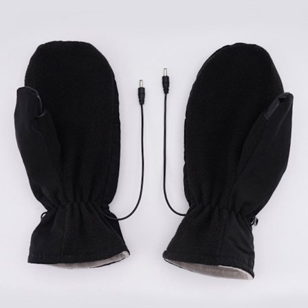 USB-lämmitettävät käsineet, ladattavat mustat[GKS]