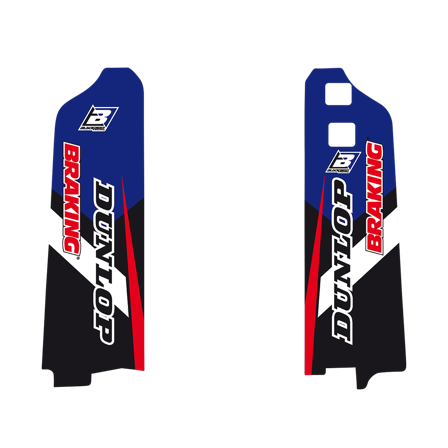 Vorkbeenbescherming Stickers Blackbird Dream 4 Blauw-Wit-Zwart - Yamaha WR 400F 1998-2000