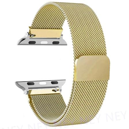Milanese Loop för apple watch Band 44mm Ultra 2 49mm 45mm 41mm 40mm Metallarmband för apple watch Remserie 9 8 7 6 5 4 SE gold 3 42mm 44mm 45mm 49mm