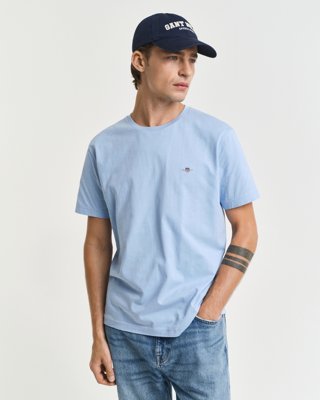 GANT - Klassisk t-skjorte i regular-fit til herre capri blue