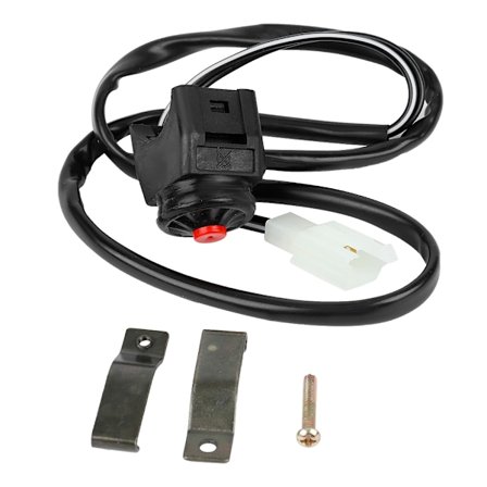 Motorcykel Styr Start Stop Starter Trykknap Tændingskontakt med Rød Knap