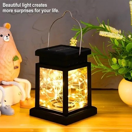 Solcellelykt Hagebelysning Hengende Dekorasjonslampe LED Landskapslampe Vanntett