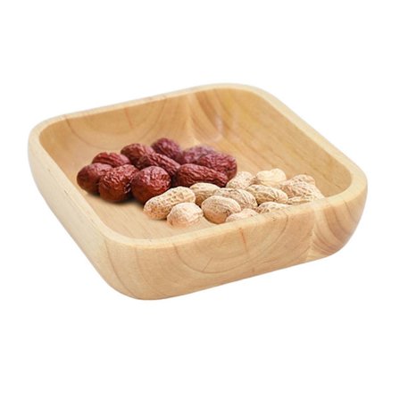 Træ Serveringsbakke Multipurpose Rustik Vintage Mad Drikke Bakke til Bondegård Spisebord Køkkenbordplade Sofabord 18x4,5cm / 7,1x (FMY)