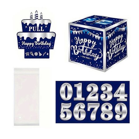 Fødselsdags penge træk æske til kontant overraskelse gave eksplosion penge pose med udtrækskort penge gaveæske til fødselsdag jubilæum