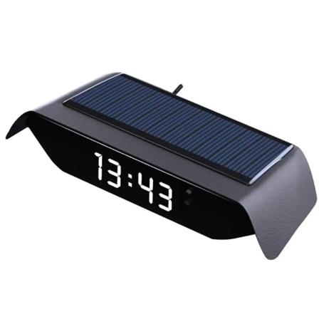 Noctilucence Clock Solar Dashboard Kello Tarkka ajanotto Lämpötilan päivämäärä